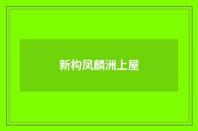新构凤麟洲上屋