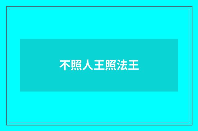 不照人王照法王