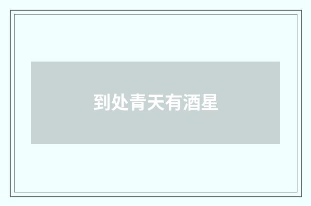 到处青天有酒星
