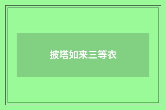 披塔如来三等衣