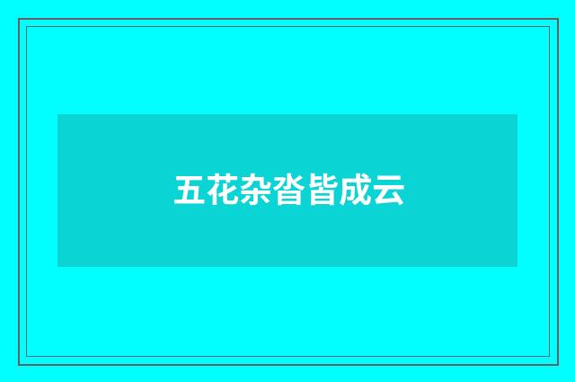 五花杂沓皆成云