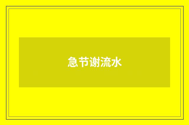 急节谢流水