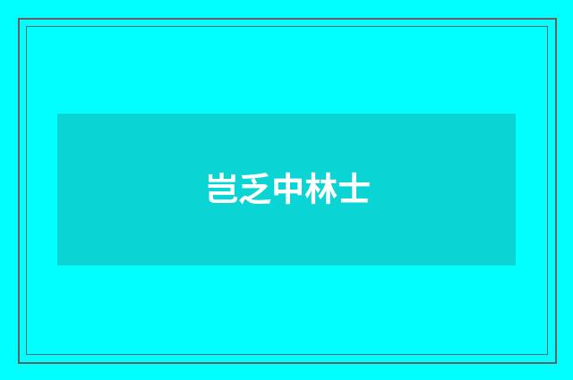 岂乏中林士