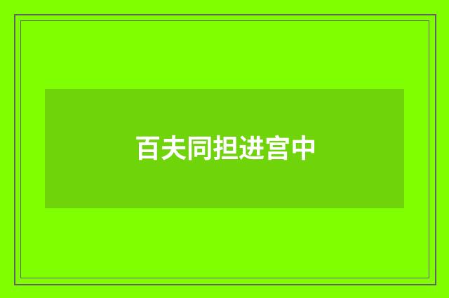 百夫同担进宫中