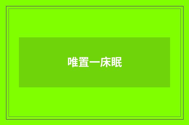 唯置一床眠