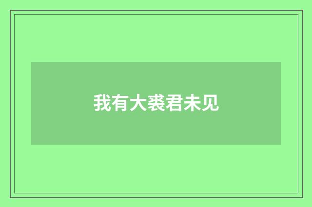 我有大裘君未见