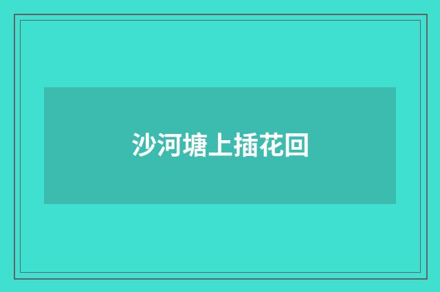 沙河塘上插花回