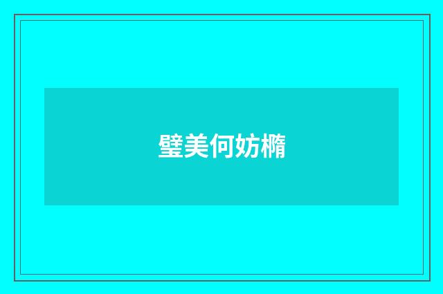 璧美何妨橢