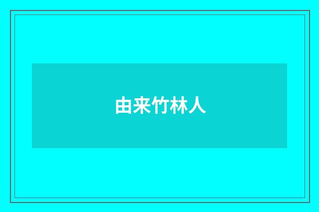 由来竹林人