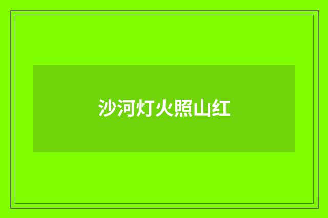 沙河灯火照山红