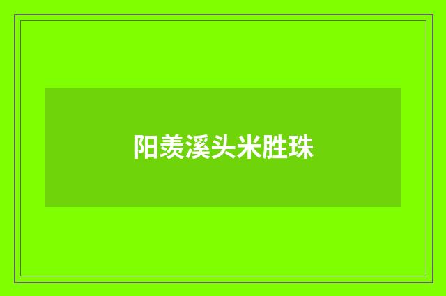 阳羡溪头米胜珠