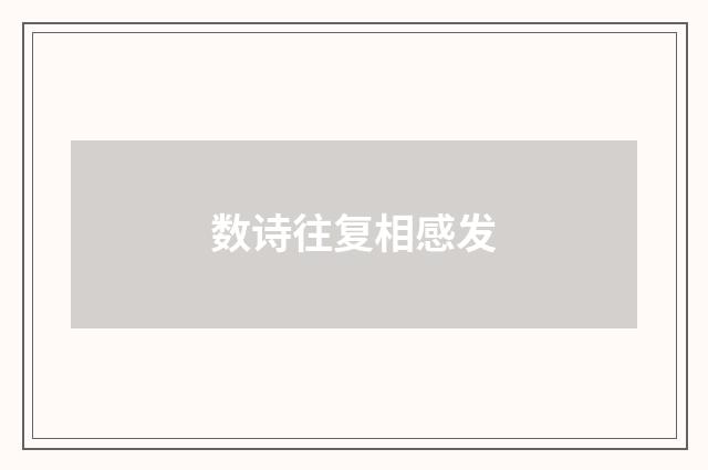 数诗往复相感发