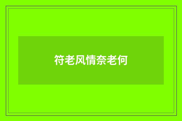 符老风情奈老何