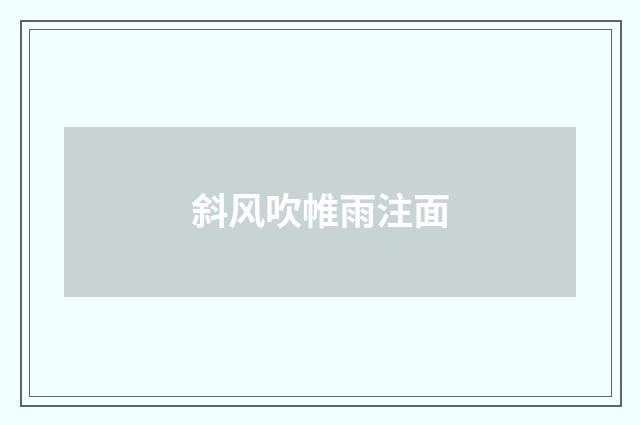 斜风吹帷雨注面