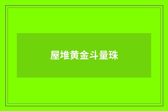 屋堆黄金斗量珠