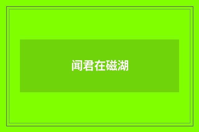 闻君在磁湖