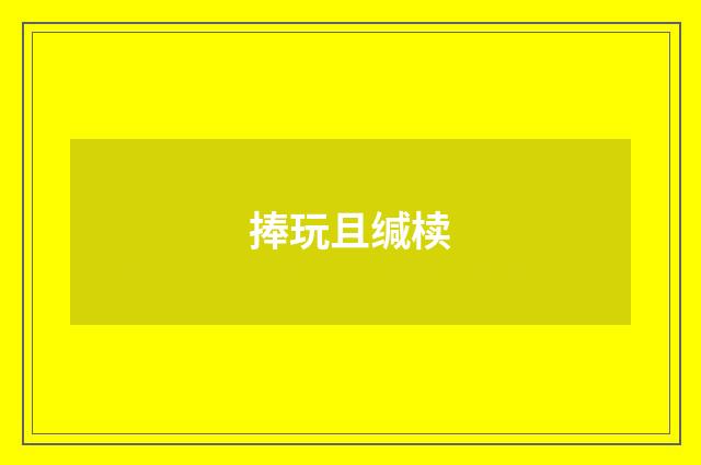 捧玩且缄椟