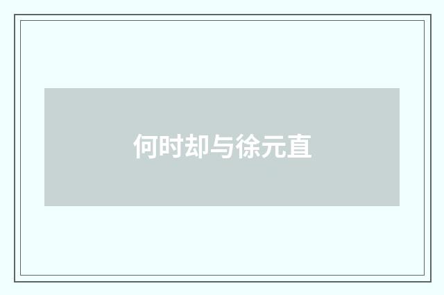 何时却与徐元直