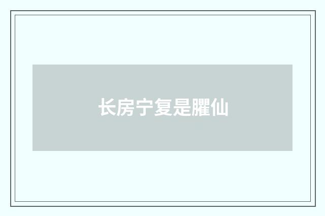 长房宁复是臞仙