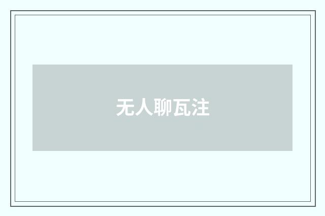 无人聊瓦注