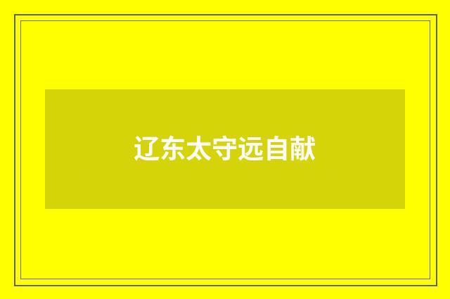 辽东太守远自献