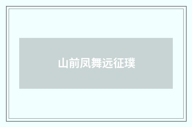 山前凤舞远征璞