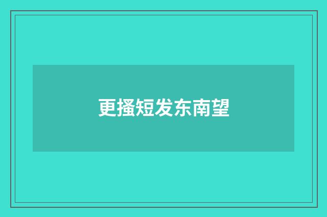 更搔短发东南望