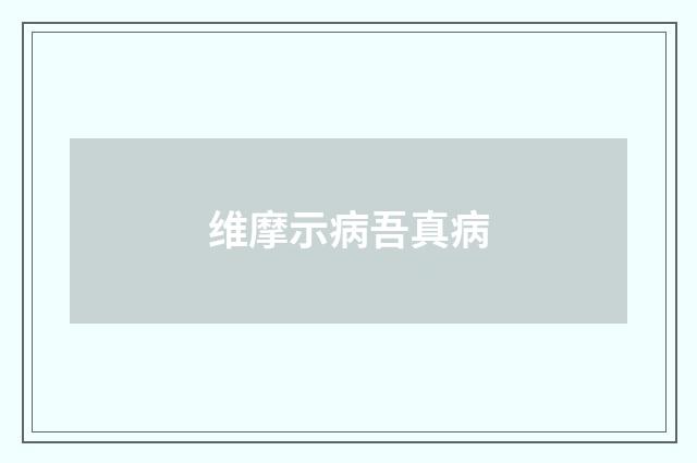 维摩示病吾真病