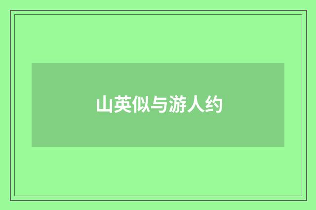 山英似与游人约