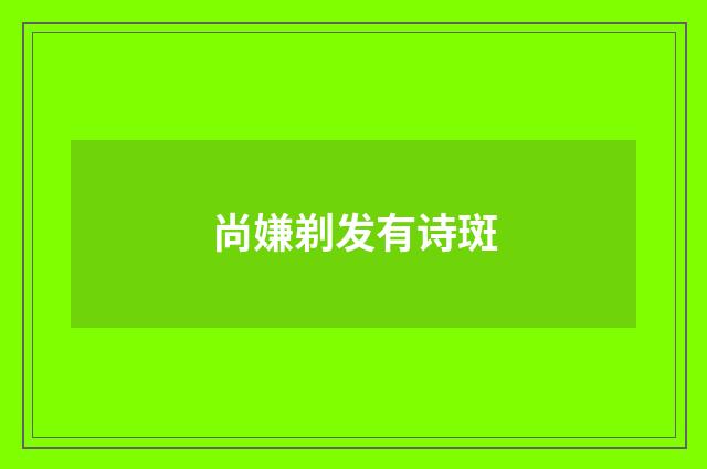 尚嫌剃发有诗斑