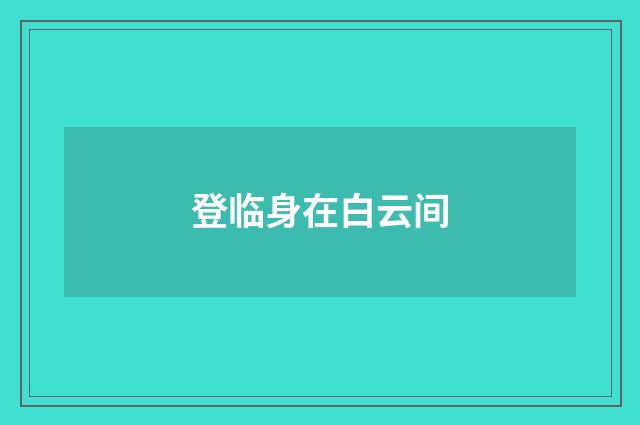 登临身在白云间
