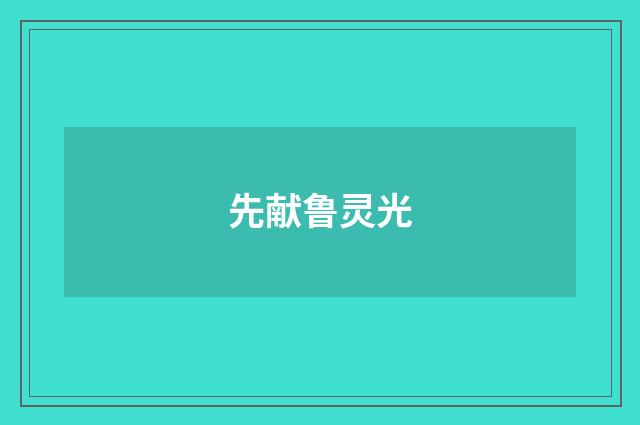 先献鲁灵光