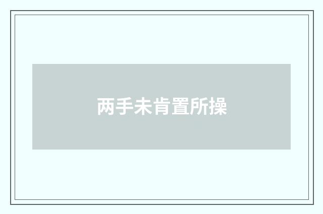 两手未肯置所操