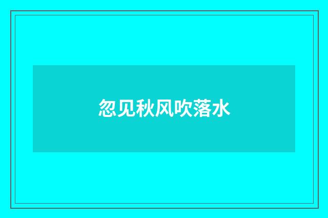 忽见秋风吹落水