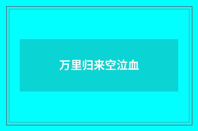 万里归来空泣血