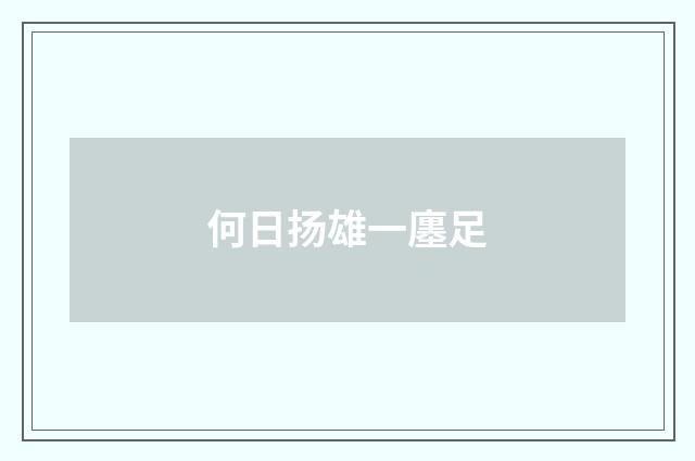 何日扬雄一廛足