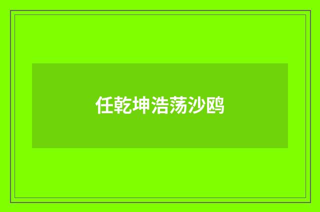 任乾坤浩荡沙鸥