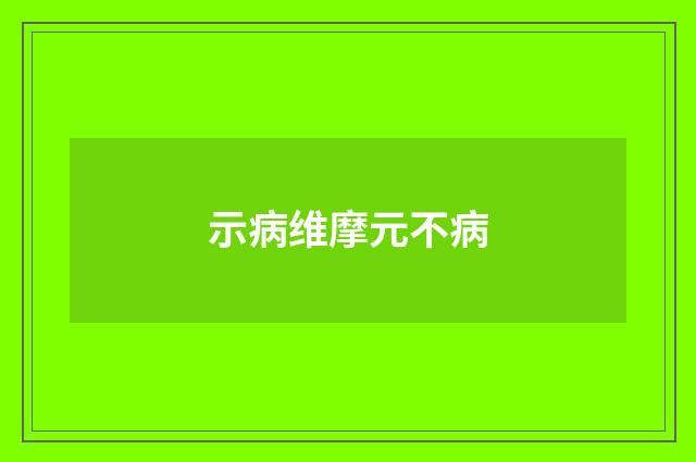 示病维摩元不病