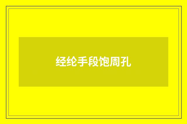 经纶手段饱周孔
