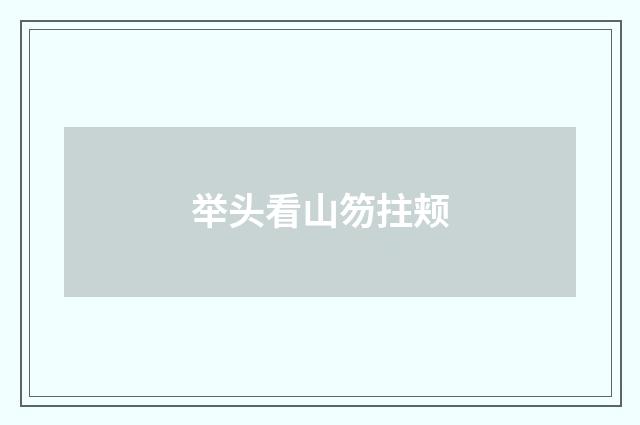 举头看山笏拄颊