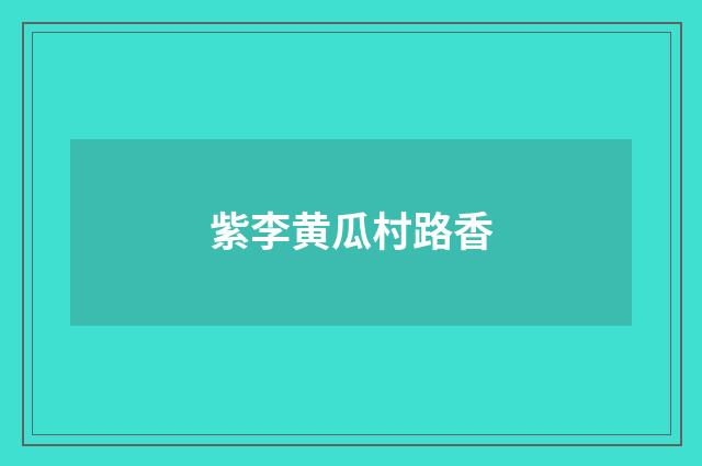 紫李黄瓜村路香