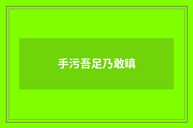 手污吾足乃敢瞋