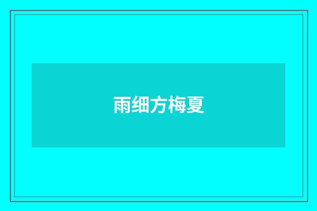 雨细方梅夏