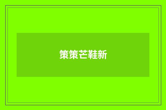 策策芒鞋新