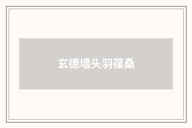 玄德墙头羽葆桑