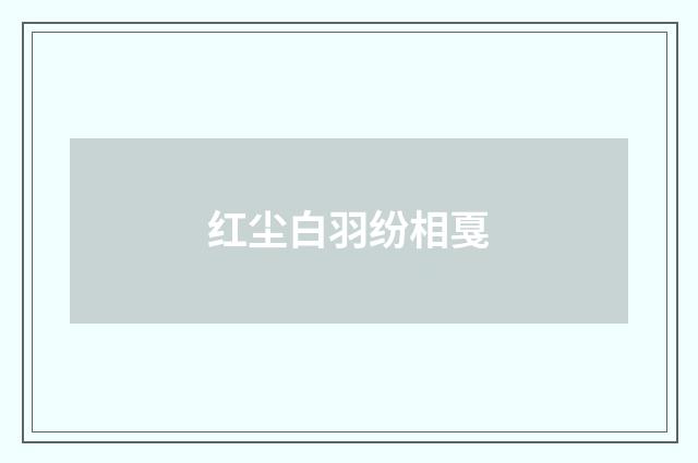 红尘白羽纷相戛