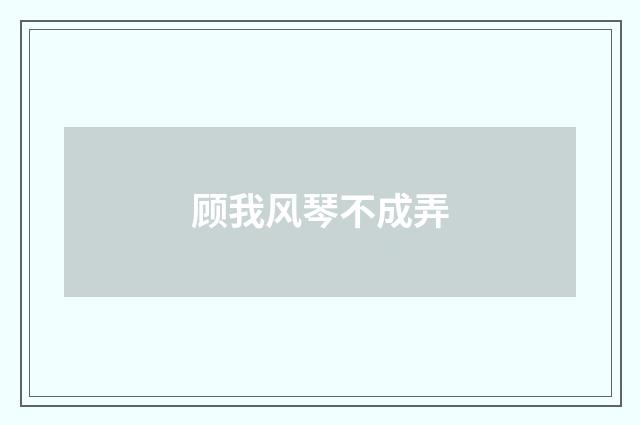 顾我风琴不成弄