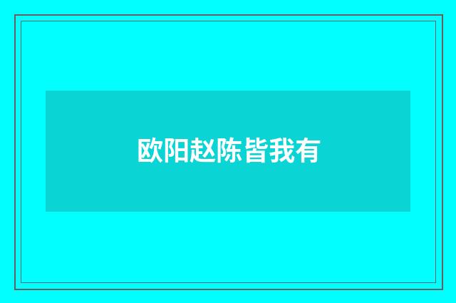 欧阳赵陈皆我有