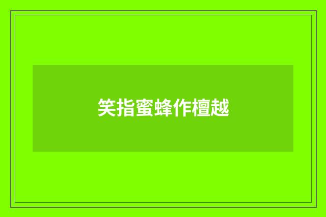 笑指蜜蜂作檀越