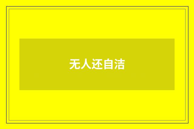 无人还自洁